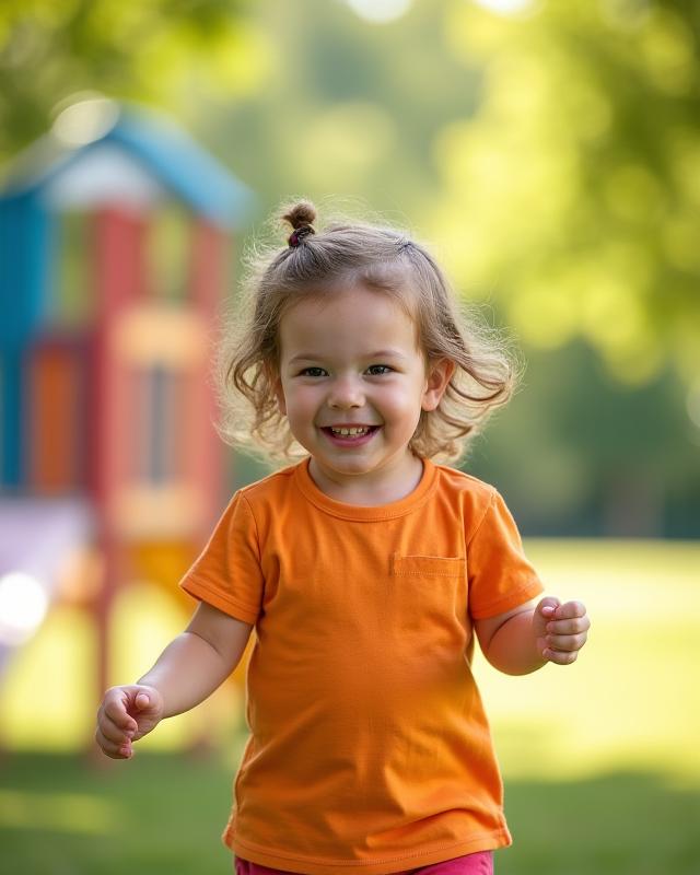 Potret kanak-kanak yang gembira bermain di luar